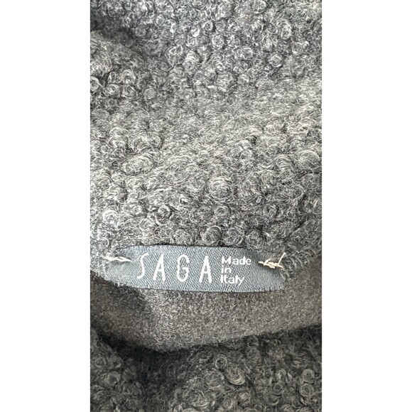 SAGA Clothing Poncho One Size Gray Asymmetrical Lagenlook Made in Italy - Picture 4 of 8